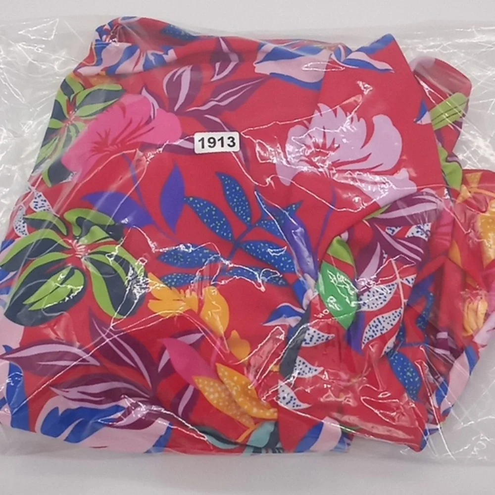 Sold! Caribbean Joe Tropical Print One Piece Swimsuit Red‎ 14 NWOT - Picture 13 of 13